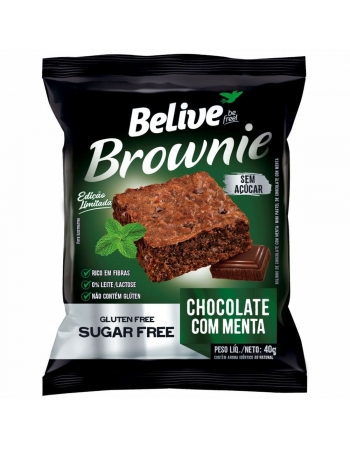 BROWNIE BELIVE CHOCOLATE E MENTA 10X40G