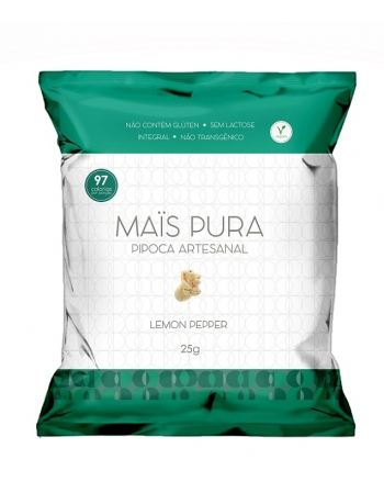 Pipoca Artesanal Lemon Pepper - MAIS PURA - 1x25g