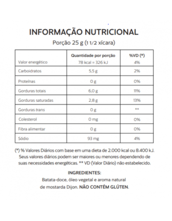 Chips de Batata Doce e Mostarda Dijon - rootstogo - 45g