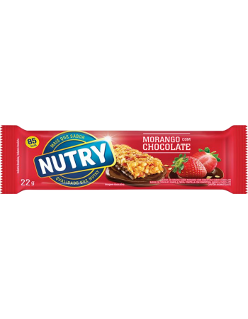 Barra de Cereais Morango e Chocolate - NUTRY - Display 24X4X22g