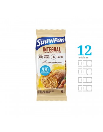 Bolinho Integral Amendoim - Suavipan - Display Com 12 Unidades De 40G