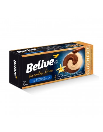 Biscoitos Finos Baunilha E Chocolate - Belive - Caixeta De 120G