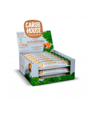 Barra De Frutas Alfarroba E Damasco - Carob House - Display Com 18 Unidades De 25G
