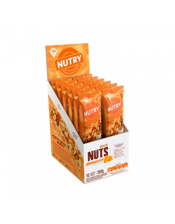 Barra De Nuts Nutry Damasco - Nutrimental - Display Com 12 Unidades De 30G